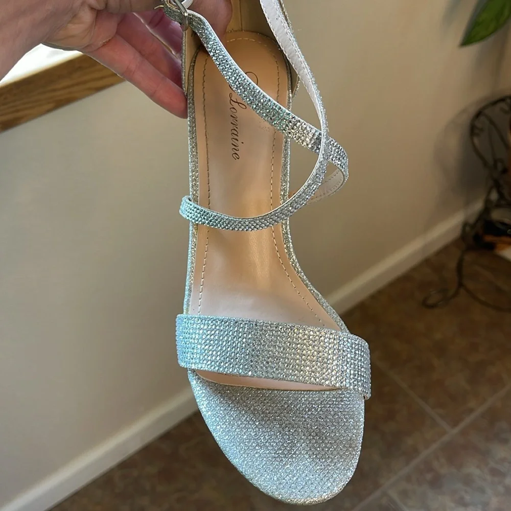 Silver Sparkle Dress Shoes - Picture 3 of 6